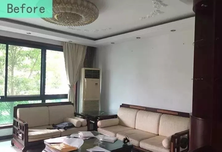 沈阳客厅翻新案例前后对比，起死回生也不过如此！
