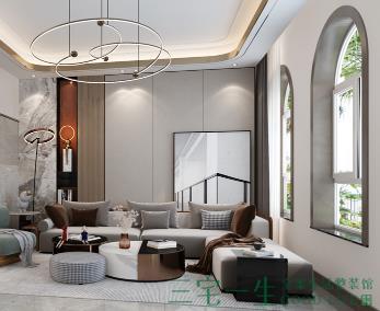 石家庄高端别墅装修公司,让300平现代风格别墅效果图给您朴素与温馨