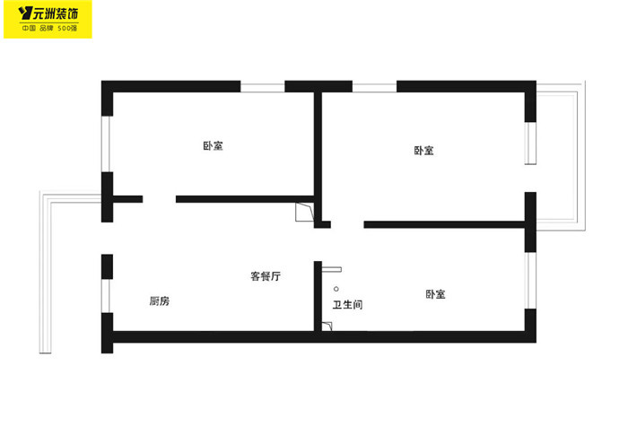 【元洲課堂】70㎡塞下三張床，3㎡衛生間照樣干濕分離，這個(gè)小戶(hù)型太亮眼！