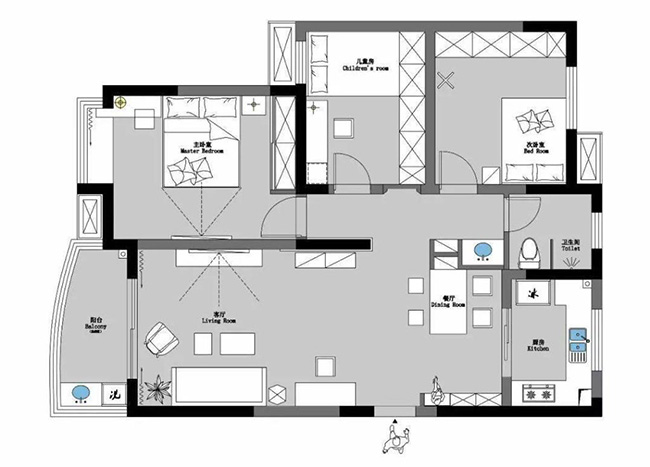 116平北欧风公寓，极简的设计，宽敞的空间！
