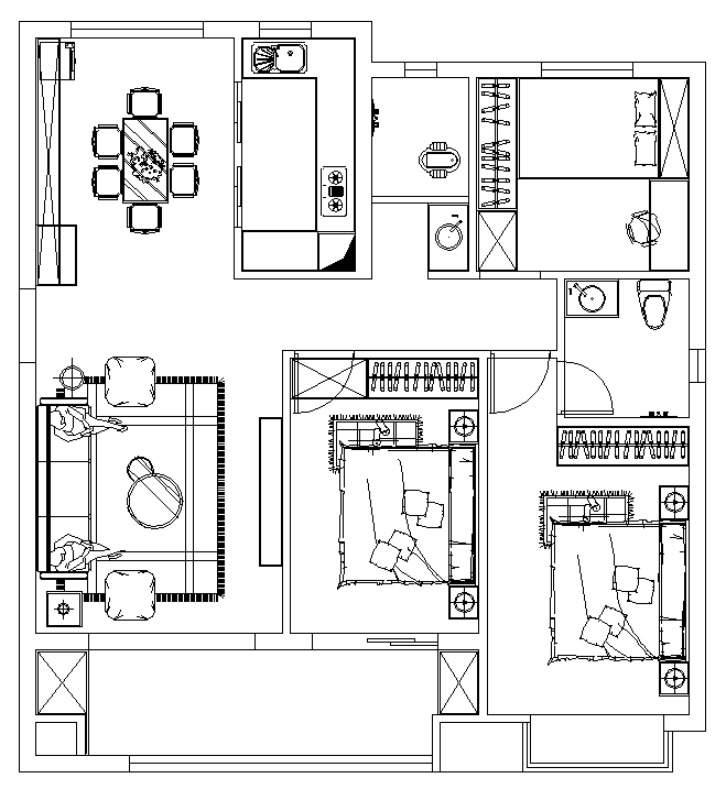 128m²新房现代简约装修风格效果非常不错！