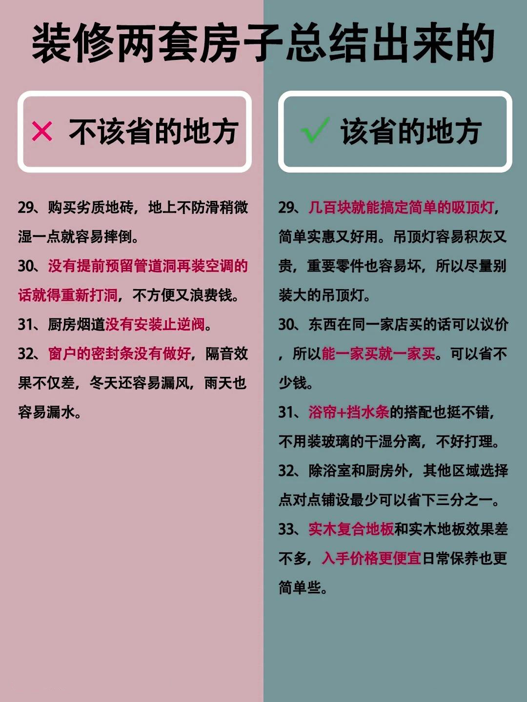 装修完才知道这些地方可以省！太后悔