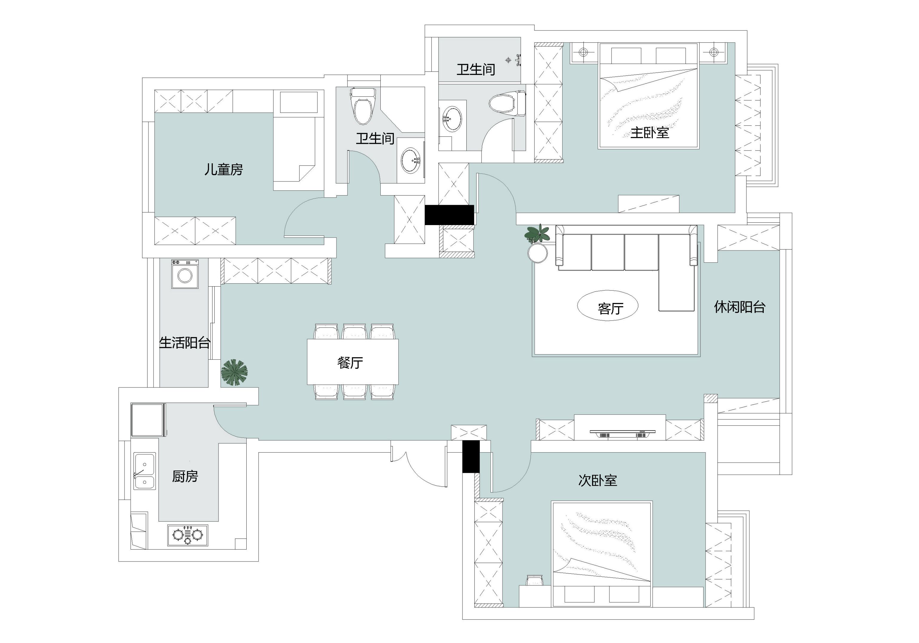 考究的細節(jié)—歐式風格97平米