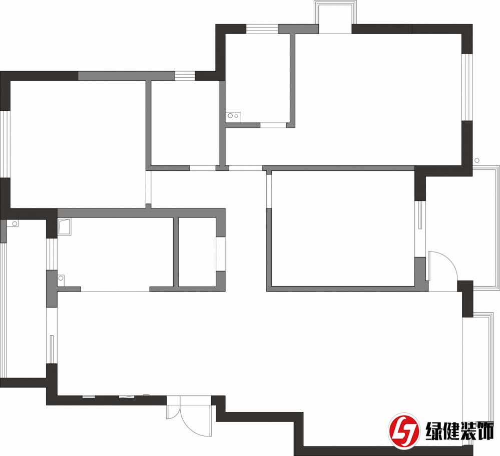 【六安綠健裝飾】——125m2輕奢，實(shí)用與顏值并存的時(shí)髦空間