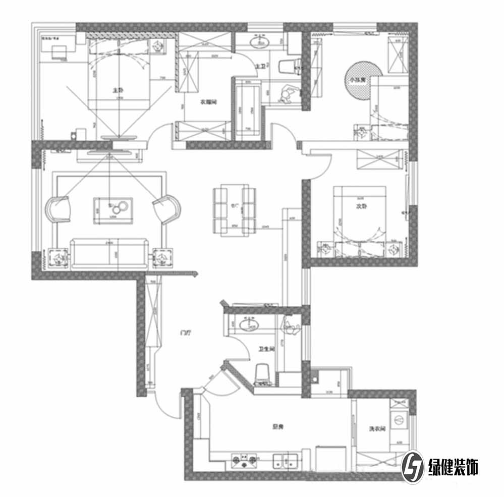 【六安绿健装饰】——130m²混搭，每一处都是视觉享受！