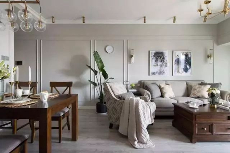 用石膏線裝飾天花，簡約而不簡單，客廳都美了！