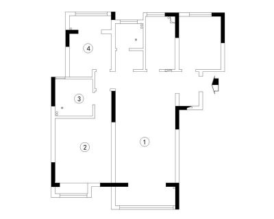 南通裝修方案戶(hù)型：2#朝南B1戶(hù)型116平