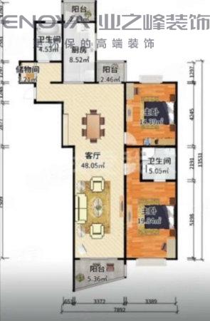 南通装修案例瑞景华府84㎡两室一厅 - 现代简约 - 宋建国