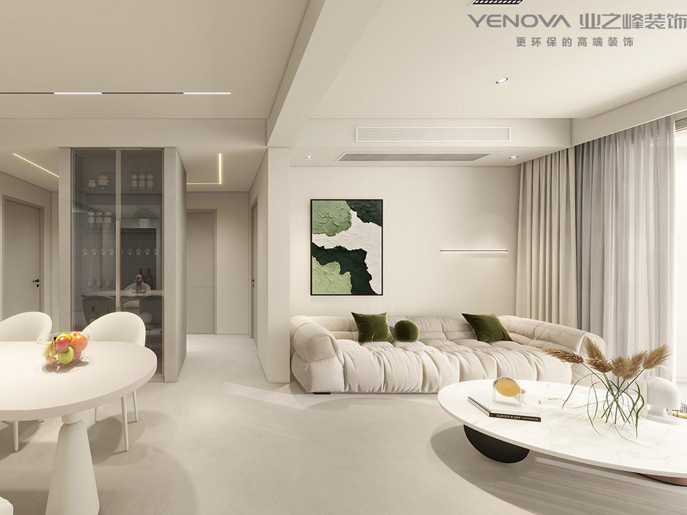 南通装修案例豪森锦珑124m²三室两厅-现代-王林