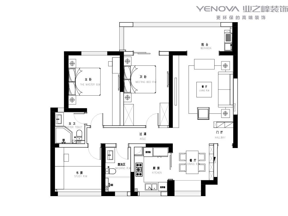 南通装修案例星光域130m²三居二室-现代简约-孙川