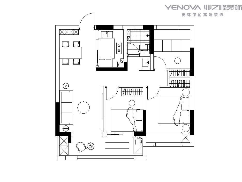 南通装修案例春溪集83m²三居二室-现代简约-孙川