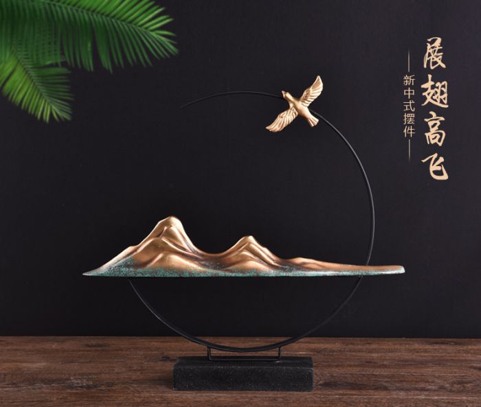 西寧現代新中式裝飾禪意擺件 展翅高飛