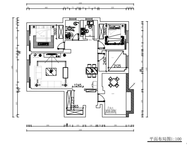 開發(fā)區(qū)城市九點陽光115㎡輕奢北歐3室2廳（尚層空間精選）