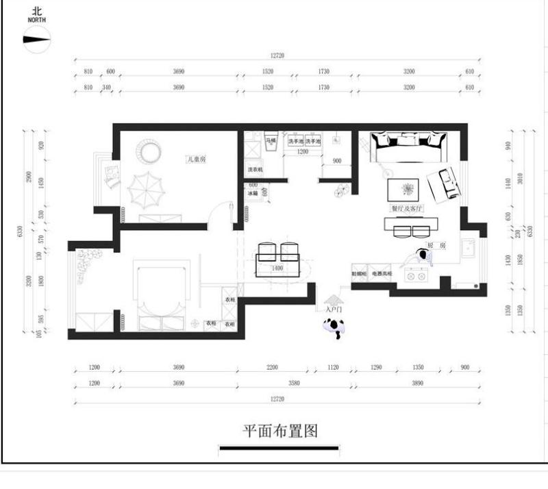 尚層空間-新市區(qū)紅墅小院里5萬裝出的78m2田園風