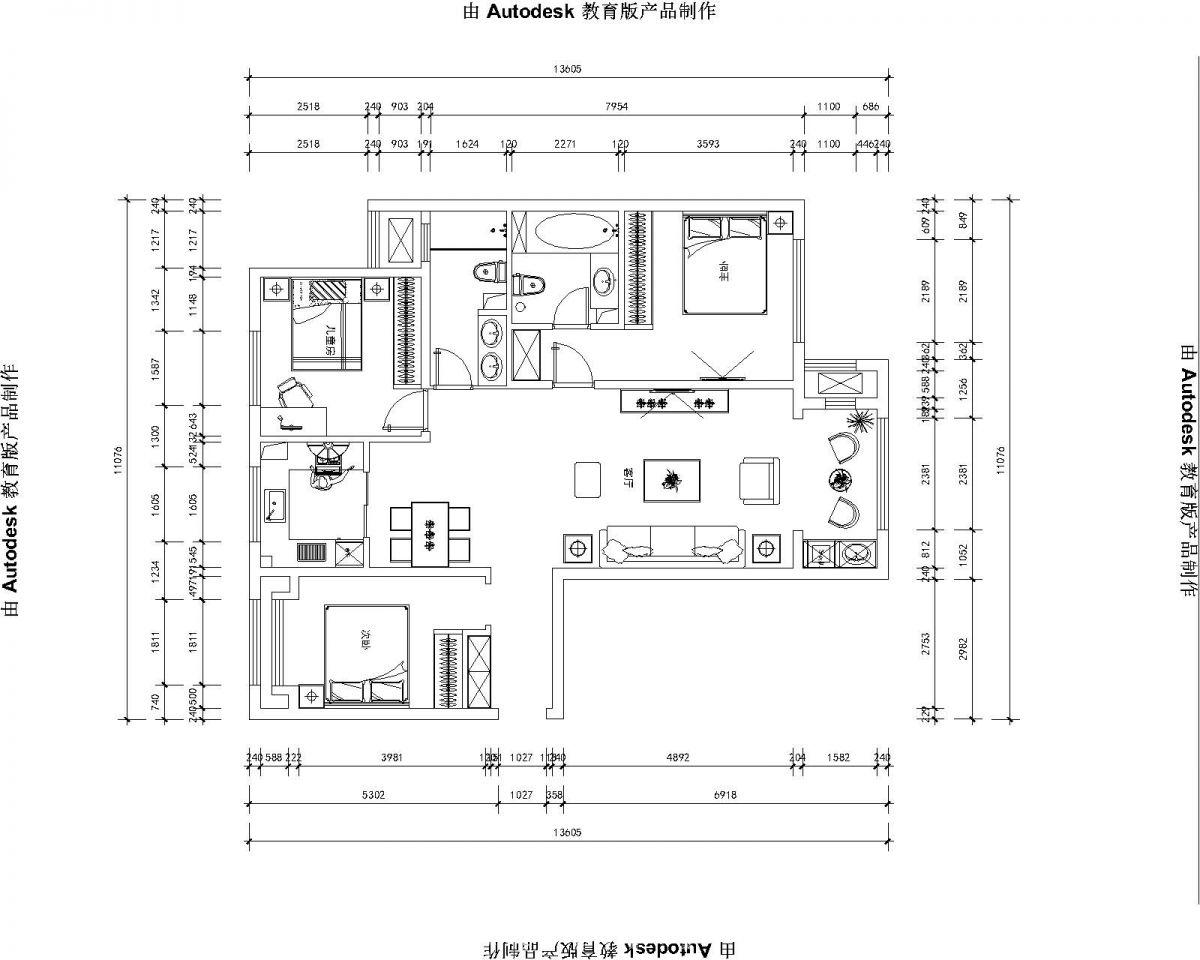 石家庄林荫大院137平东南亚风格装修案例-建E网设计案例