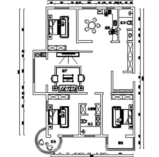 天水麗城戶型布局圖