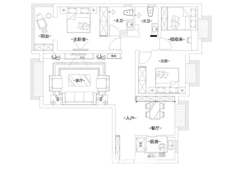 龙溪城150m?装修效果图