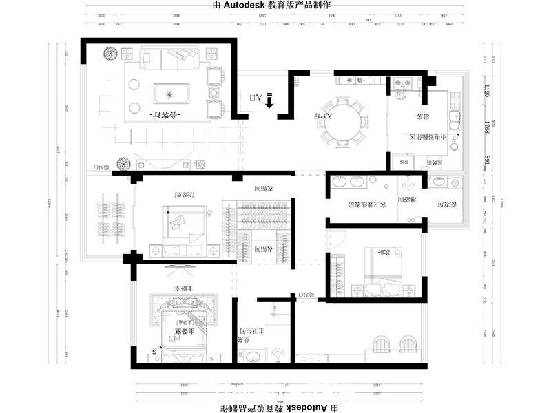 大者洋房168平装修效果图