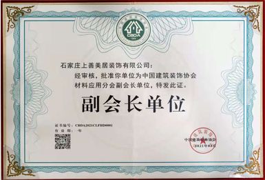 中國建筑裝飾協會材料應用分會副會長單位