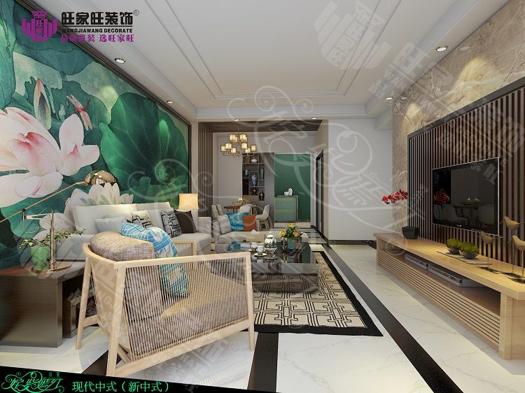 南昌家庭装修装饰公司丨中央香榭新中式风格设计案例