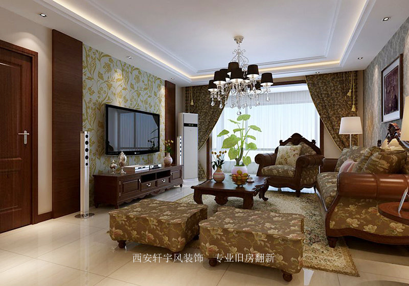 西安装修方案户型：二居 4#C户型