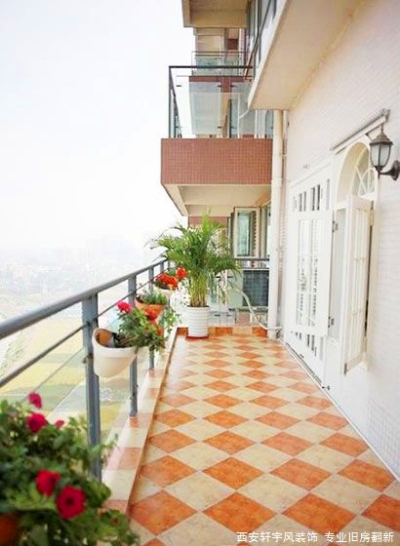 西安装修案例地中海风情-阳台设计