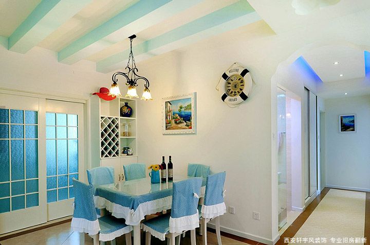 西安装修案例地中海风情-餐厅设计