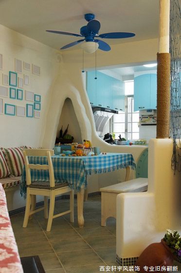 西安装修案例地中海风情-餐厅设计