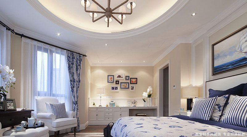 西安装修案例地中海风情-圆形顶设计