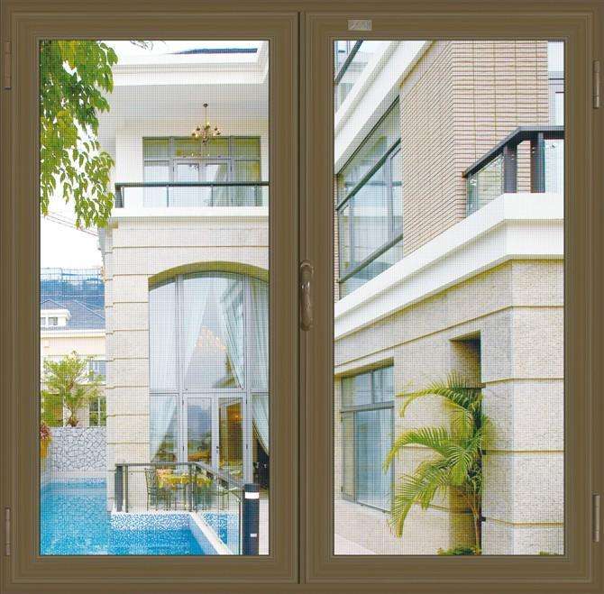 彩铝双层玻璃窗户