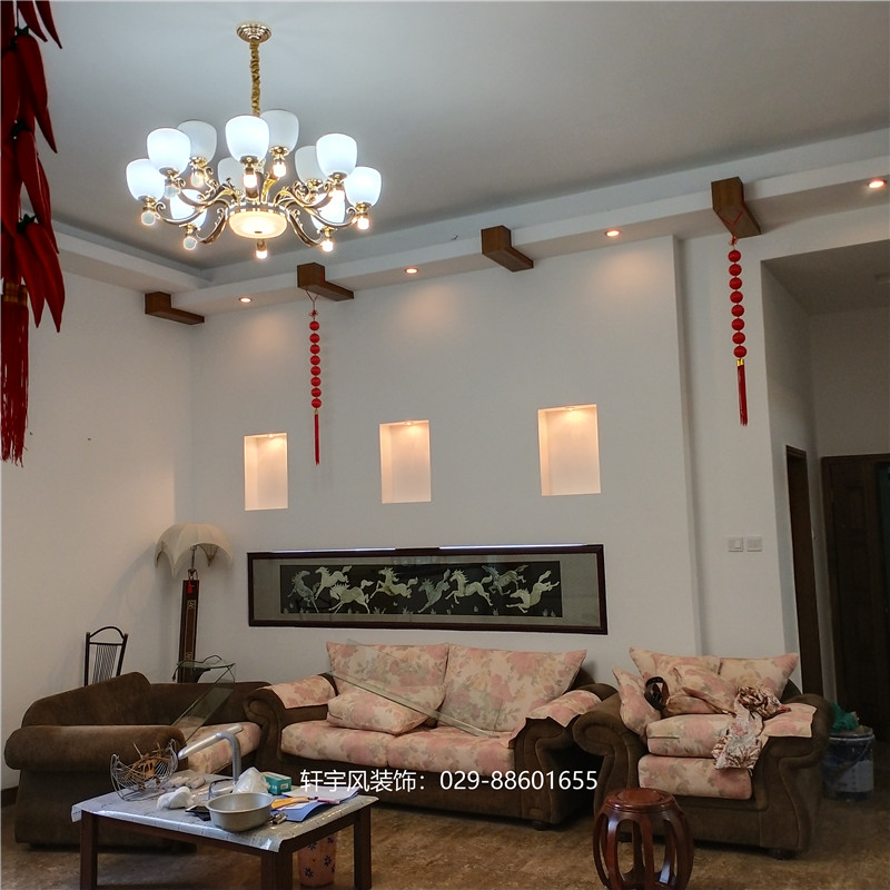 西安装修案例含光路名仕花园3#-1楼