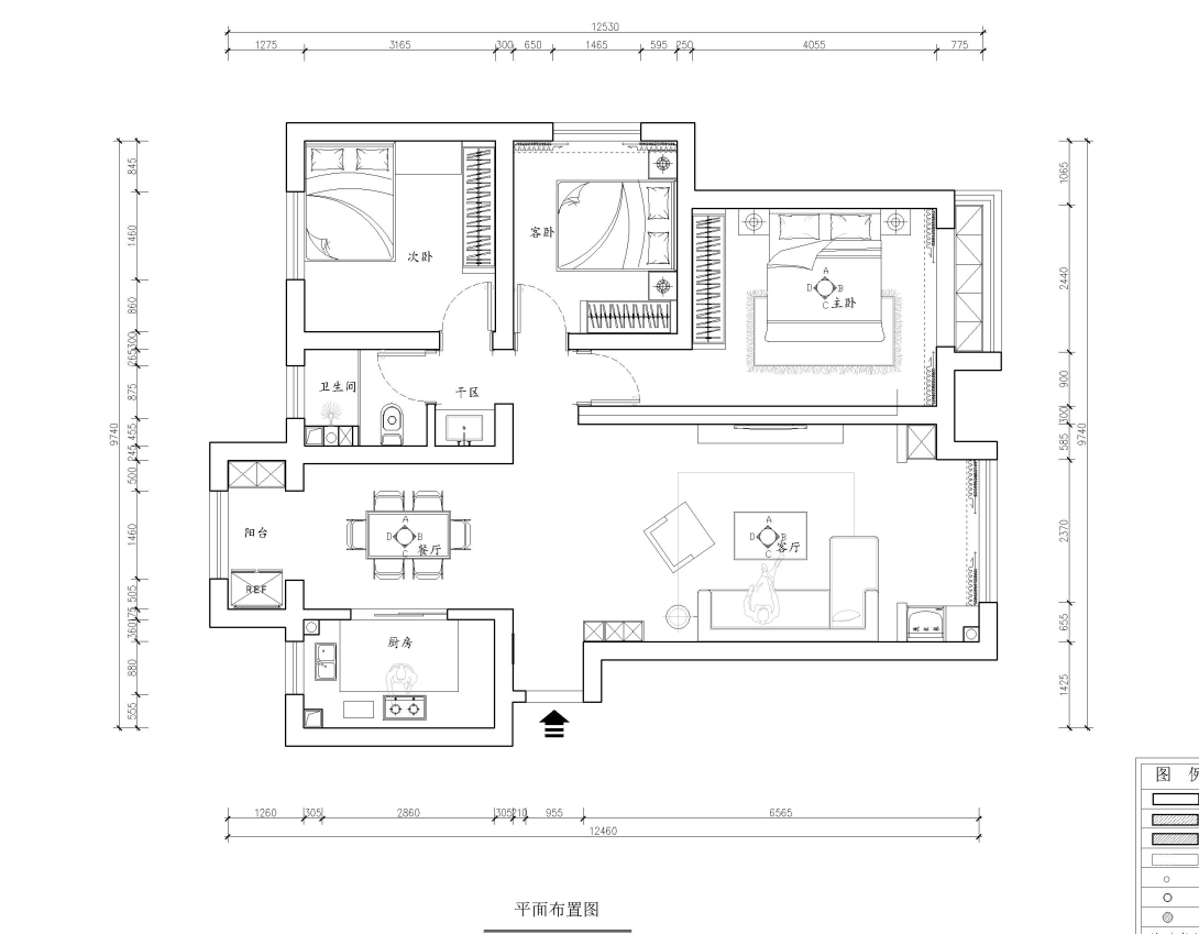 科創(chuàng)花苑-法式風(fēng)格-三居132m2