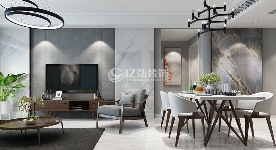 汉水华城128平米三室两厅现代轻奢风格装修案例，精致高端有态度！