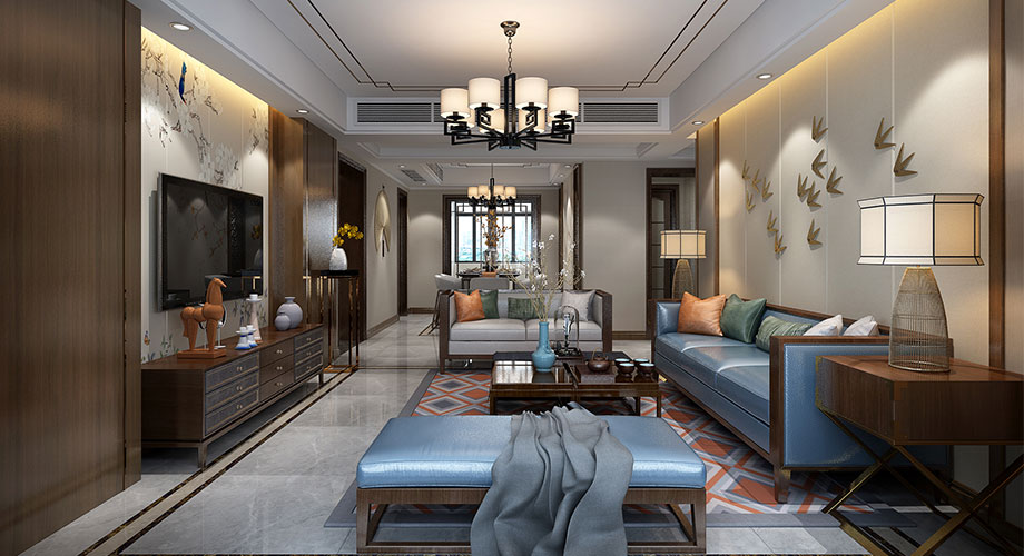  綠地四期160平米新中式風格洋房，精緻的設計展現低調的奢華！