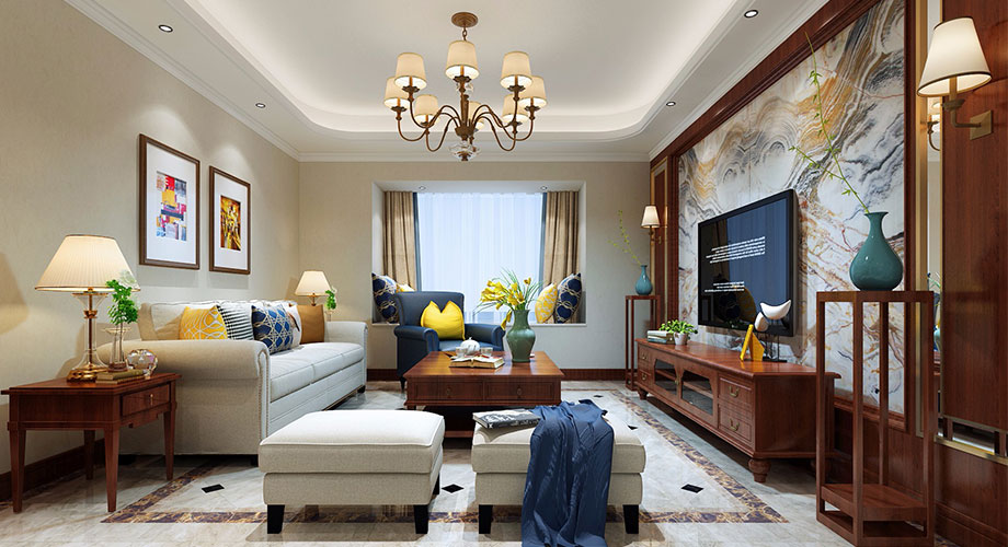 普鑫上東郡138平米三室兩廳簡歐風格裝修案例，高貴典雅，柔美雅緻！