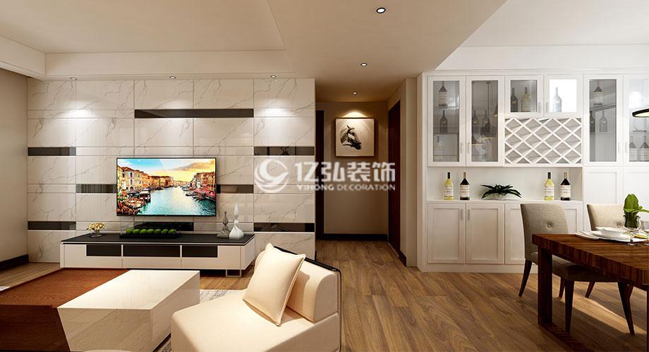 襄阳普鑫上东郡104平米三室两厅现代风格装修样板间，舒适而不失格调！