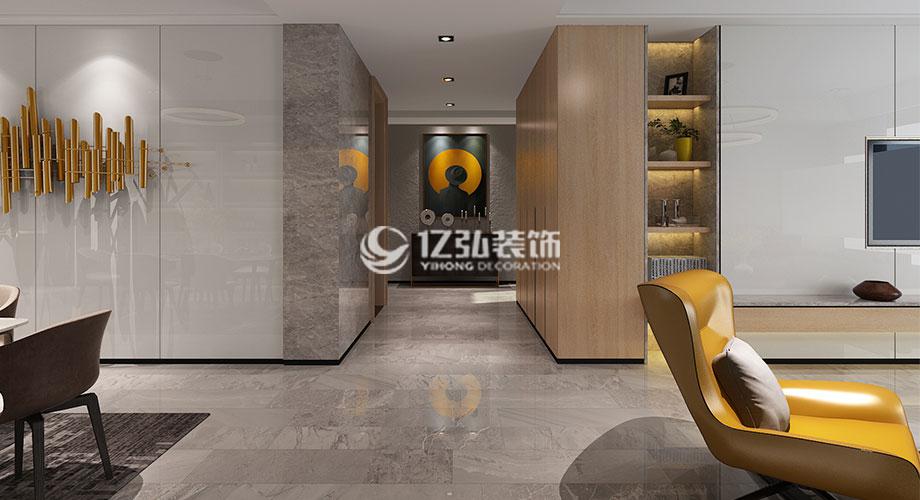襄陽普鑫上東郡248平米裝修案例，感受大戶型現代簡約設計之美！