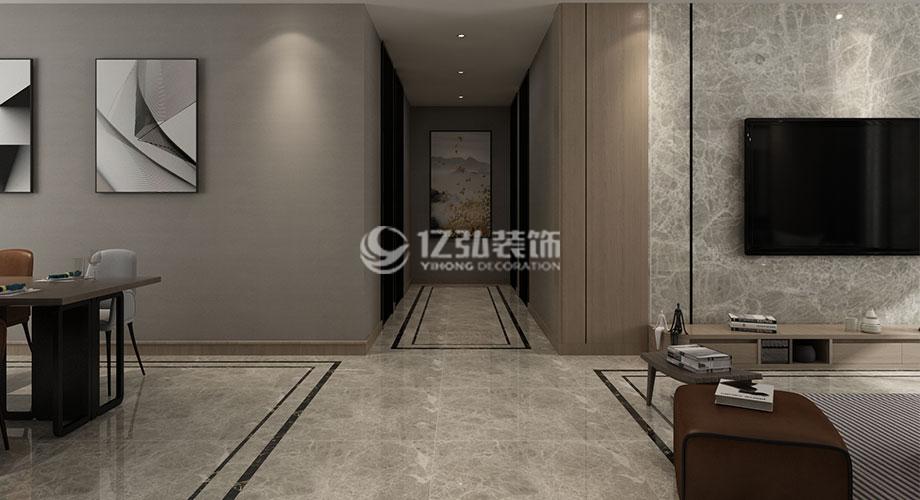 骧龍國際142平米現代簡約風格裝修，灰色調打造時尚雅緻家！