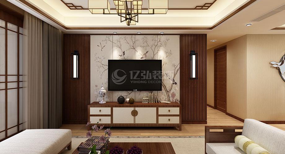 新中式风格客厅电视背景墙装修效果图合辑！