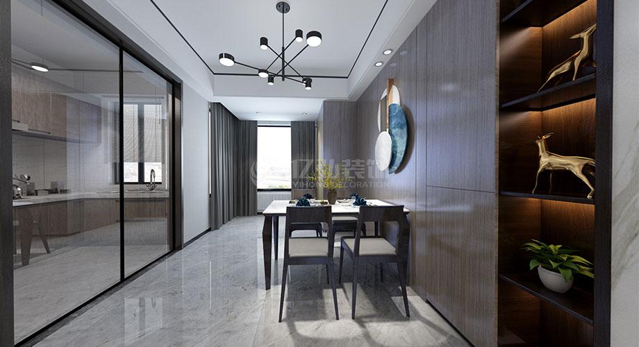 襄阳汉水华城小区138平米三室两厅现代风格装修效果图