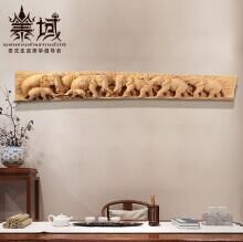 泰域 东南亚整木浮雕大象壁饰泰式家装 泰国进口墙上软装饰品会所客厅壁挂