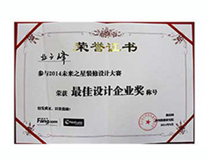 未来之星装饰设计大赛最佳设计企业奖