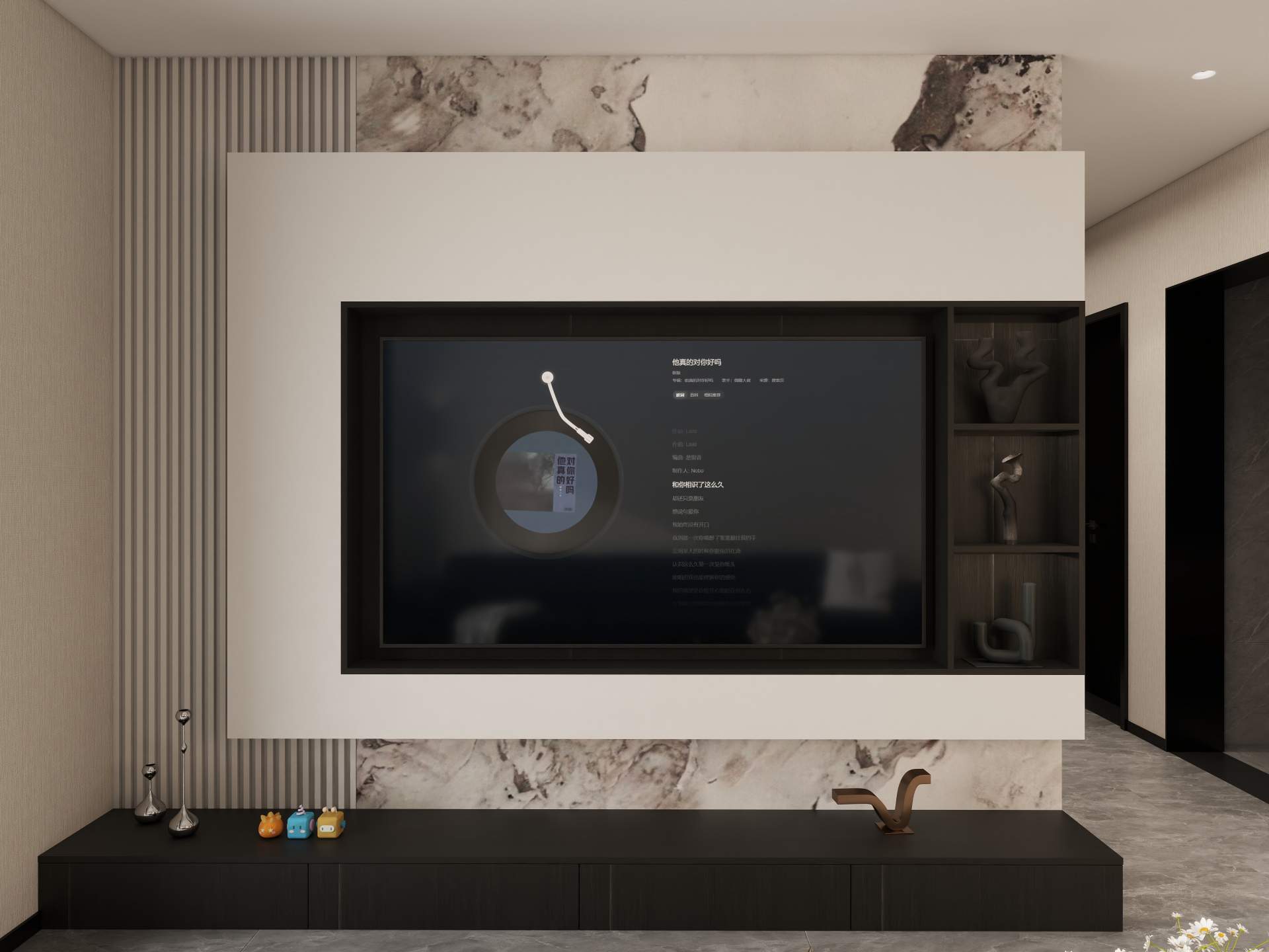 资阳装修案例中交锦上93㎡-意式极简