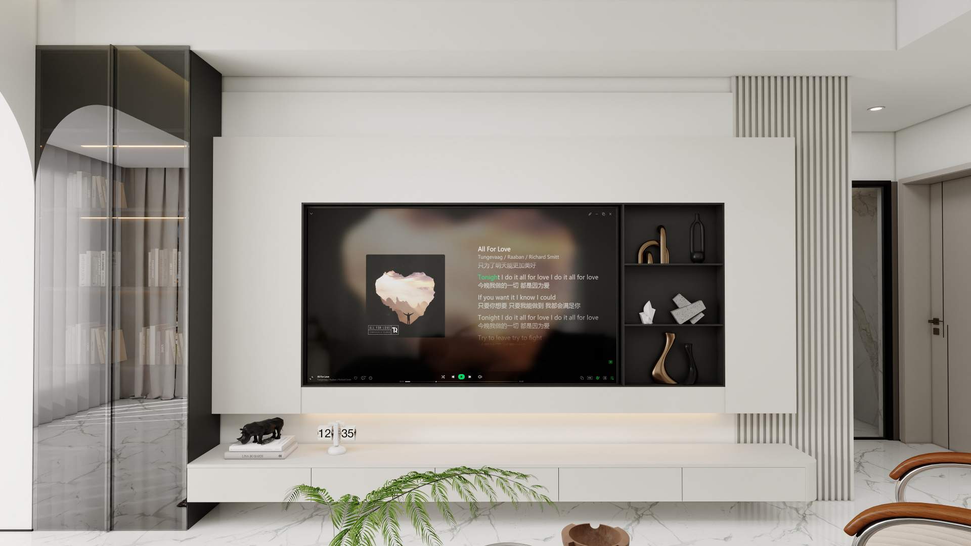 资阳装修案例中交锦上113㎡-现代简约