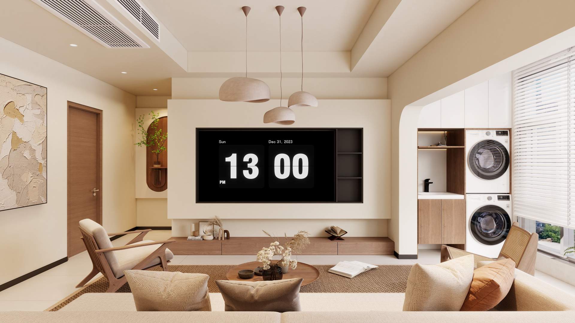 资阳装修案例中交锦上105㎡-侘季.奶油